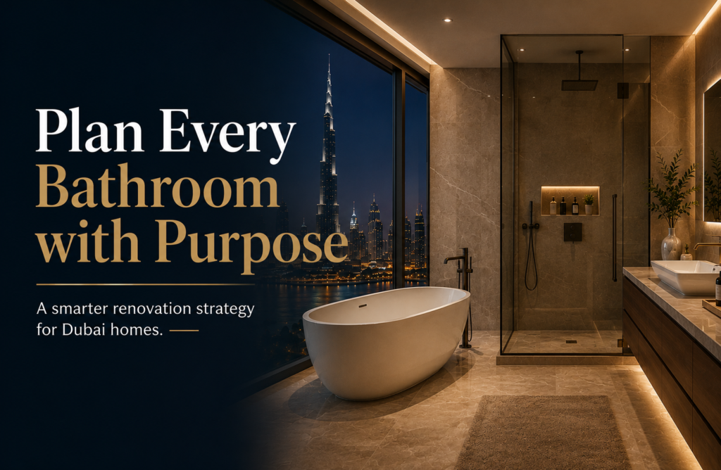 Bathroom Renovation in Dubai: Master Bath, Guest Bath & Powder Room Design