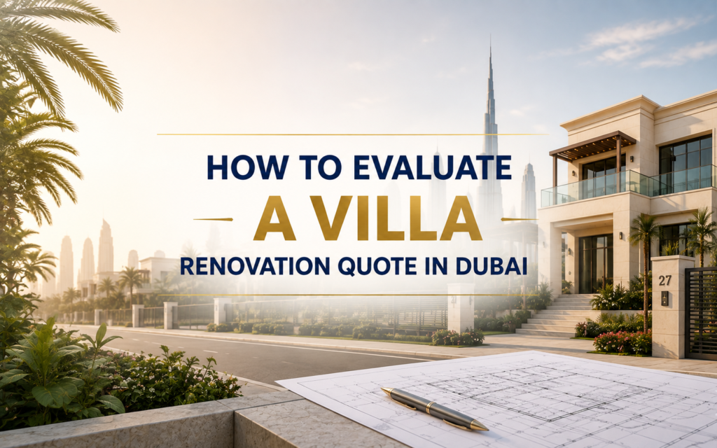 How to Evaluate a Villa Renovation Quote in Dubai