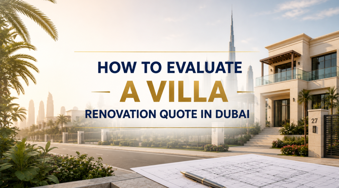 how to evaluate a villa renovation quote in dubai