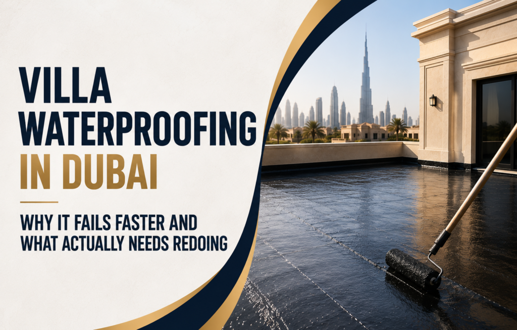 Villa Waterproofing in Dubai: Why It Fails Faster and What Actually Needs Redoing