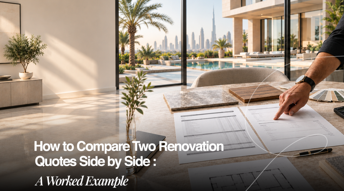 compare renovation quotes dubai guide