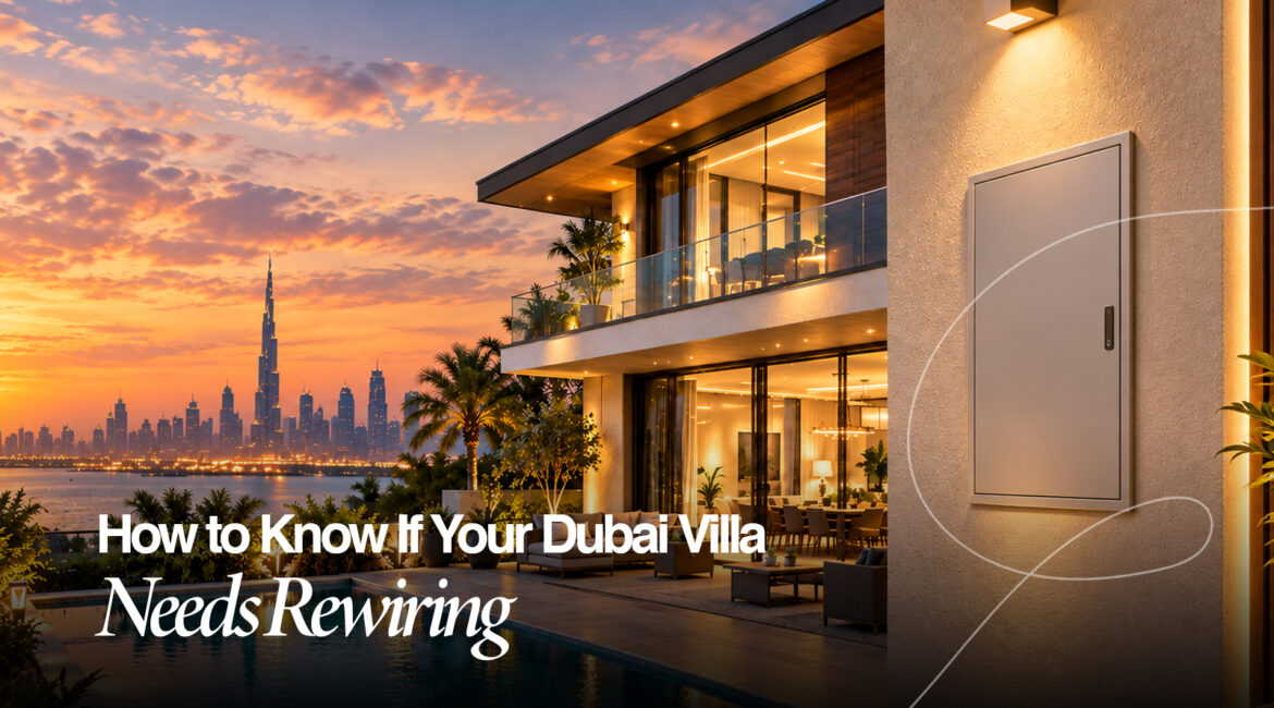 dubai vila rewriting sign